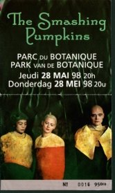 Smashing Pumpkins concert poster, Botanique Gardens, Brussels, 28 May 1998